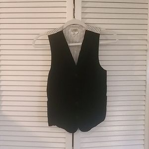 Vintage ronald sassoon black velvet front vest